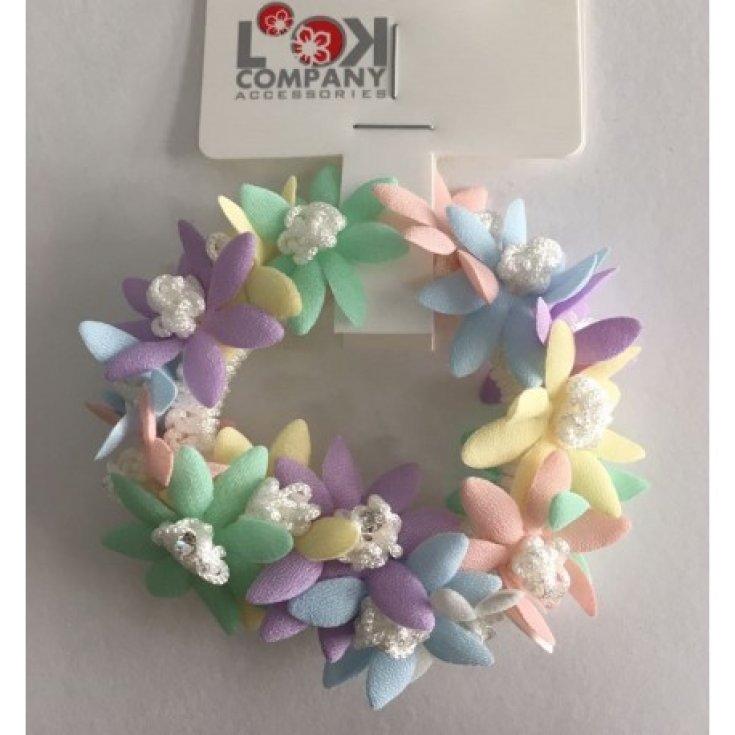 Look Company Tail Clip With Colorful Flowers