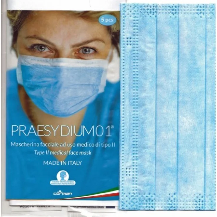 PRAESYDIUM01® Corman Surgical Mask 5 Pieces
