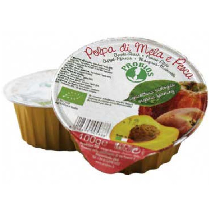 Probios Organic Apple And Peach Pulp 100g