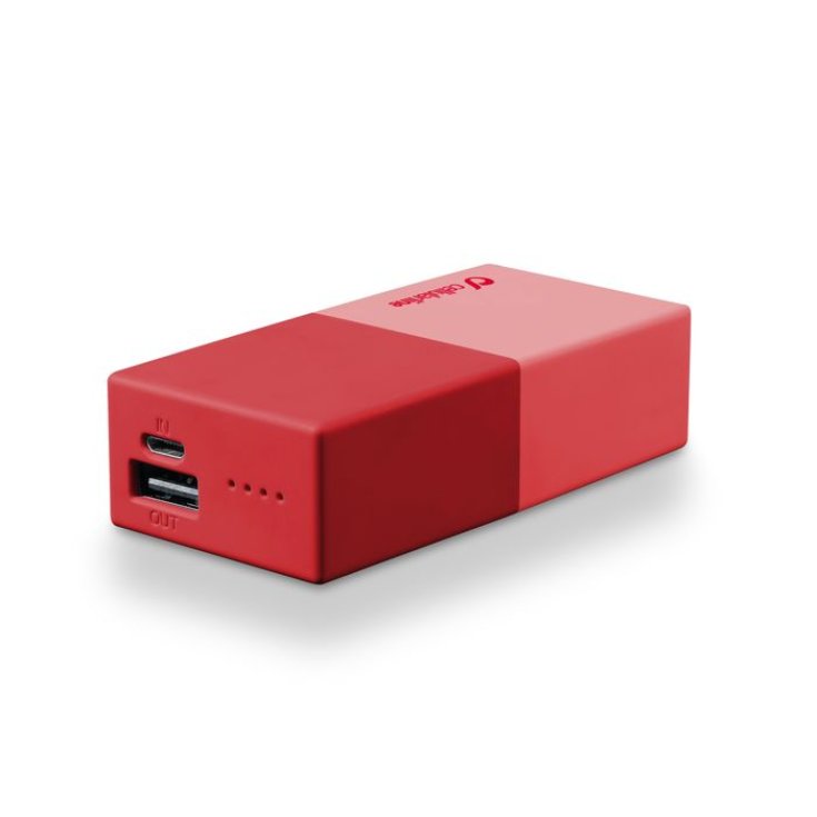 Powerbank 5000 Universal Cellularline 1 Red Charger