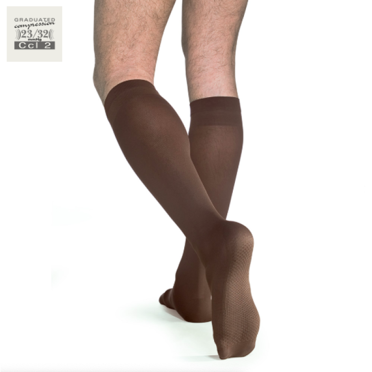 Relax Unisex Knee-highs CCL.2 Closed Toe Solidea® Color Natural Size L 1 Pair