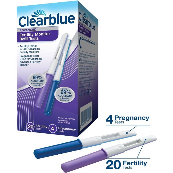 Clearblue® Advanced Fertility Monitor Refills 20 Fertility Tests + 4 Pregnancy Tests
