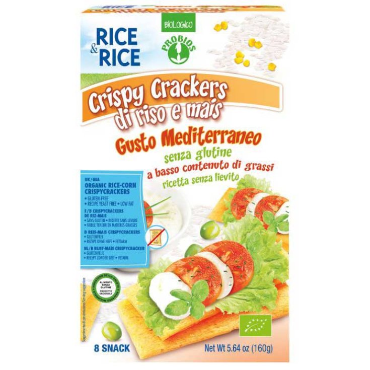 Rice & Rice Crispy Rice And Corn Crackers Mediterranean Taste Probios 160g