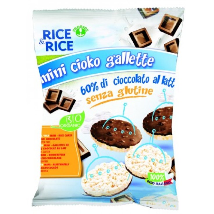Rice & Rice Mini Cioko Gallette 60% Milk Chocolate Probios 60g
