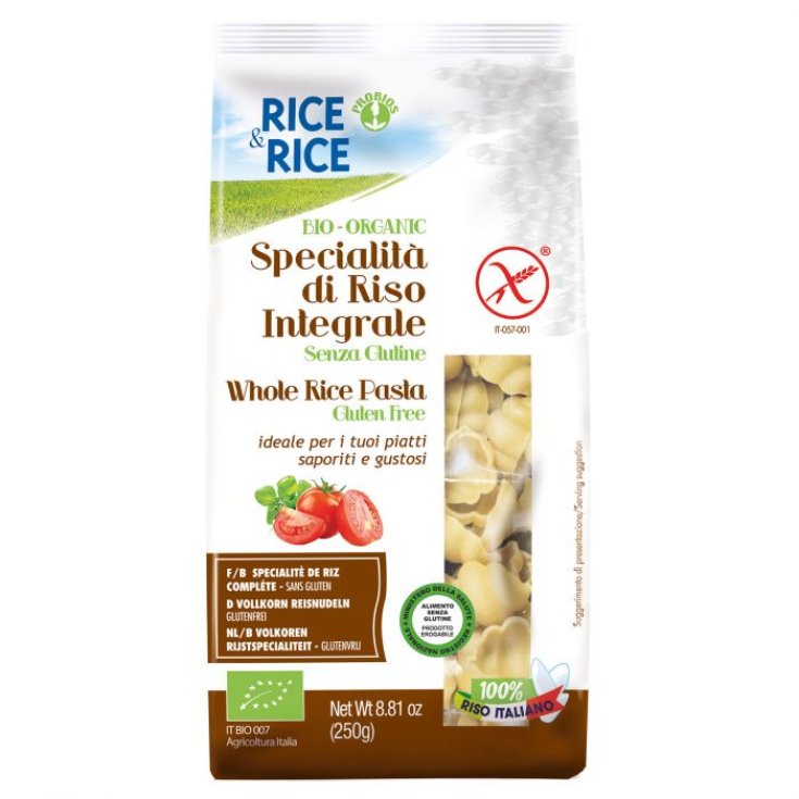 Rice & Rice Wholemeal Rice Specility Shells Probios 250g