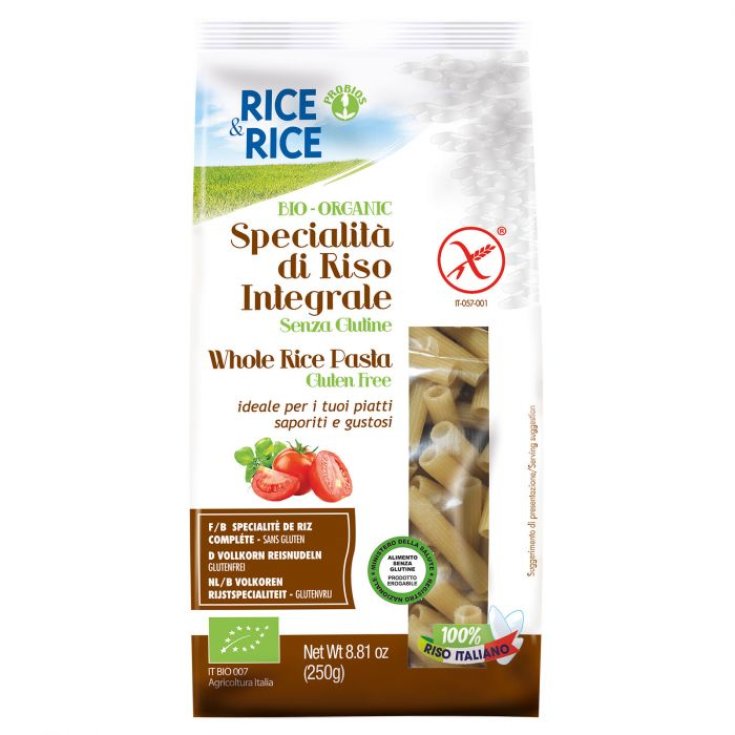 Rice & Rice Wholemeal Rice Specialties Sedanini Probios 250g