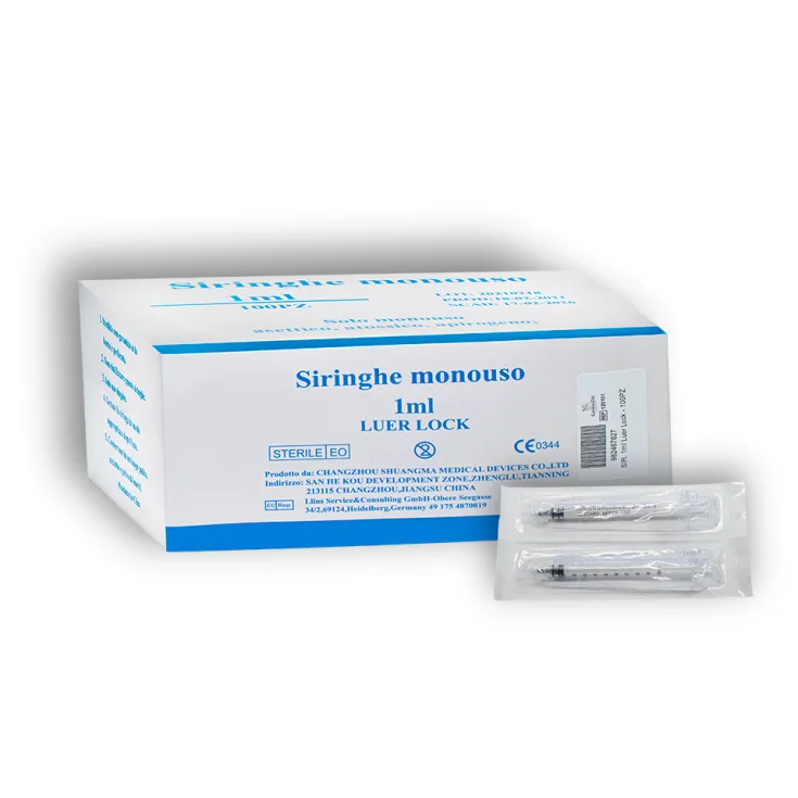 Syringe 1ml G25 Luer Lock 100 Pieces