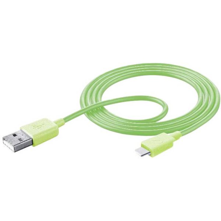 Smart USB 2.0 USB-C Cellularline 1 Green Data Cable 1m