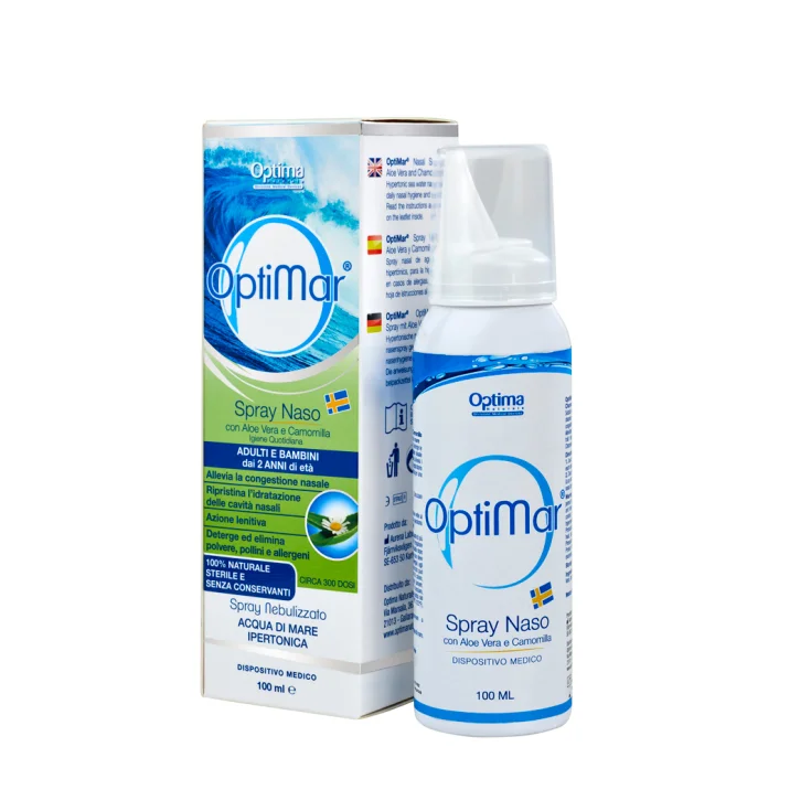Nose Spray With Aloe Vera And Chamomile OptiMar® Optima Naturals 100ml