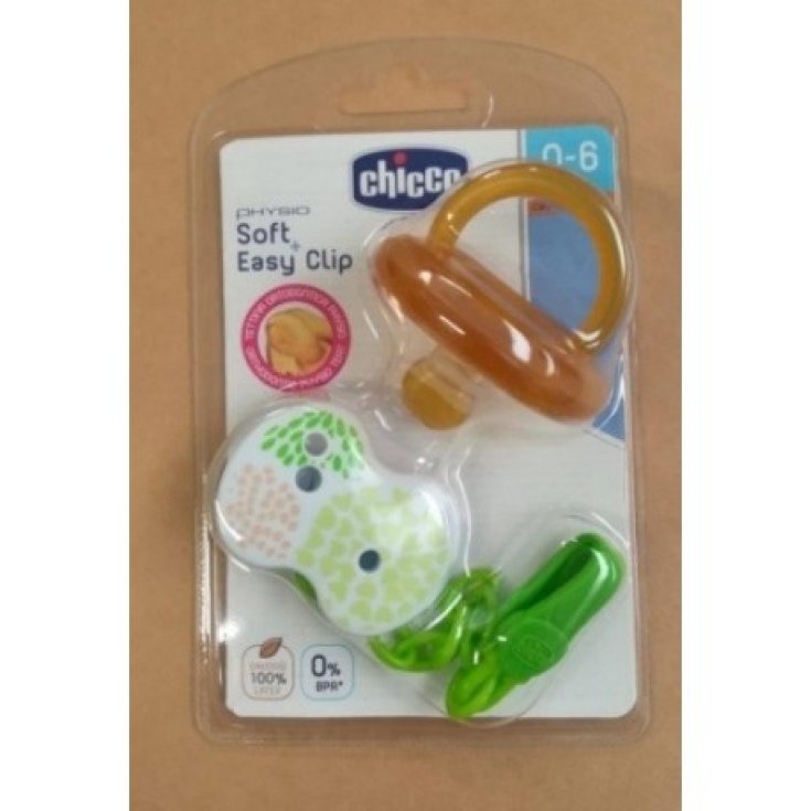 Pacifier (100% Rubber) 0-6m + Chicco® Neutral Clip