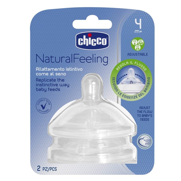 NaturalFeeling Teat 4m + (Regular Flow) Chicco® 2 Pieces