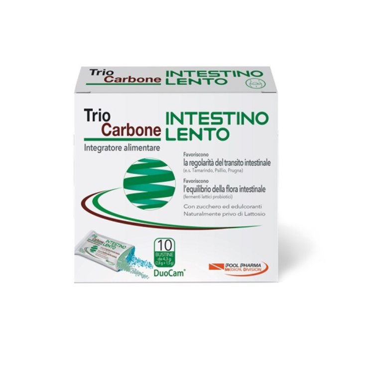 TrioCarbone Slow Intestine Pool Pharma 10 Sachets of 4.3g