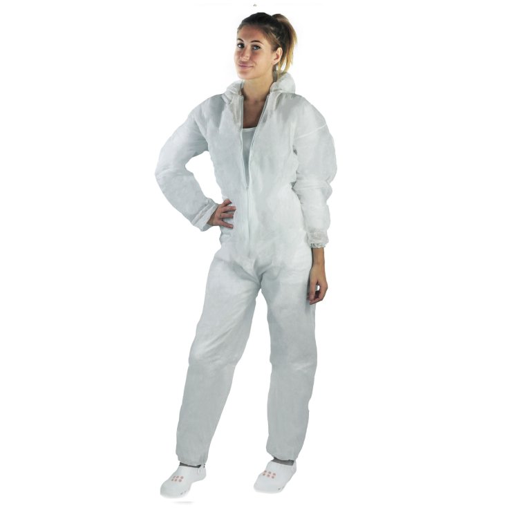 Disposable protective coverall TNT White Size L Bericah