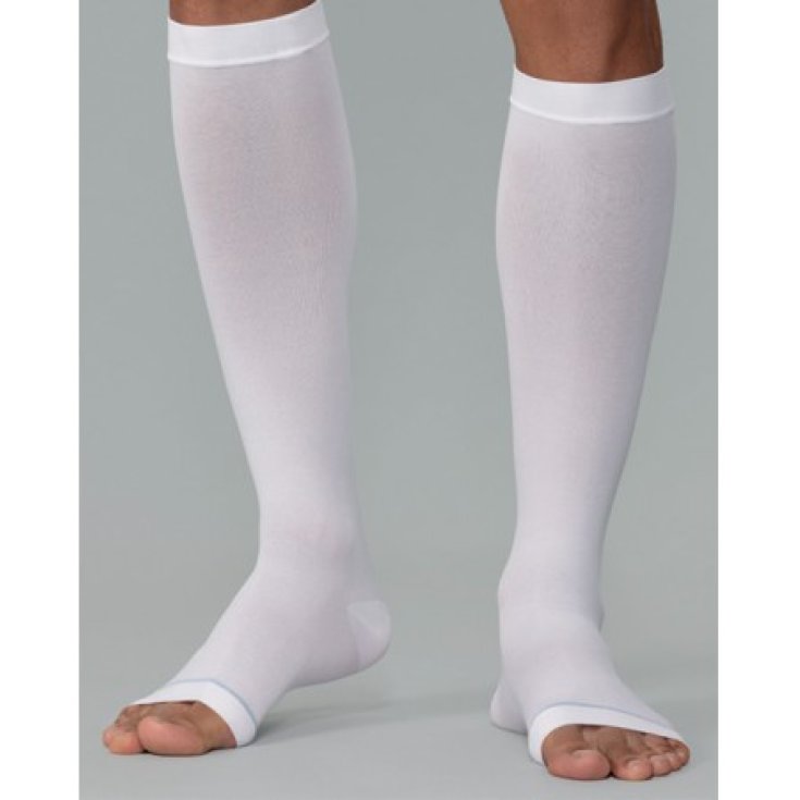 Varisan® Ate18 Open Toe Knee-Highs Color White Size 3 Cizeta 1 Pair