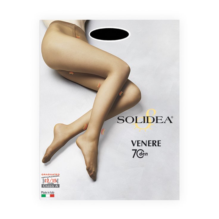 Venere Solidea® 70 Den All Nude Tights Color Black Size 3-ML 1 Pair