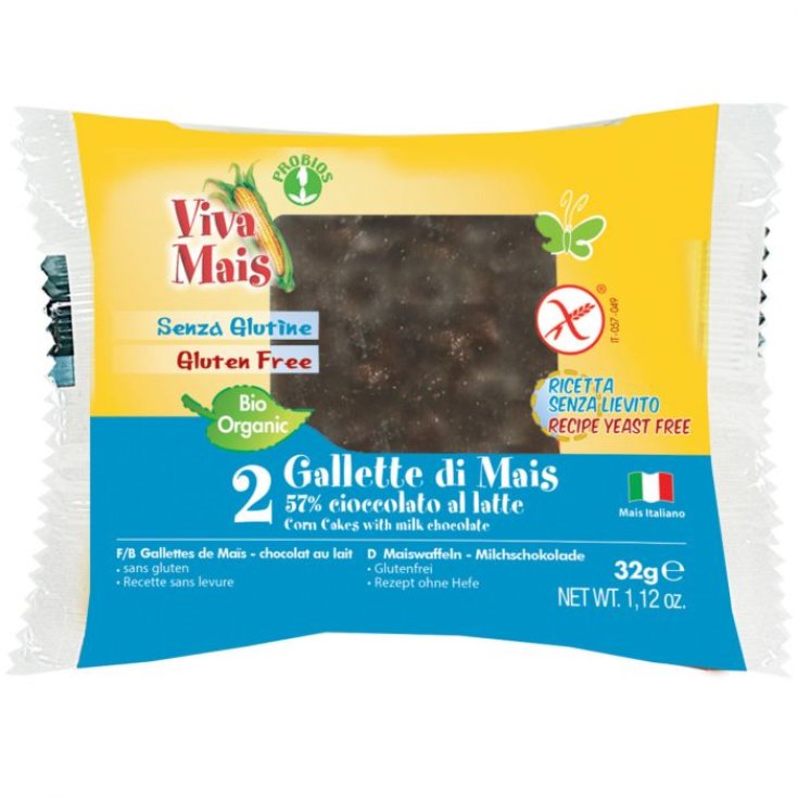 Viva Mais Corn Cakes Covered With Probios Milk Chocolate 32g