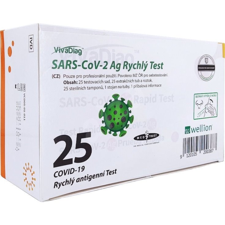 VivaDiag SARS-COV-2 Ag RAPID TEST wellion 25 Test