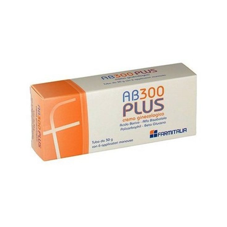AB300 Plus Farmitalia Gynecological Cream 30g + 6 Disposable Applicators