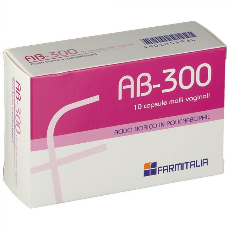 AB-300 Vaginal Capsules Farmitalia 10 Soft Vaginal Capsules