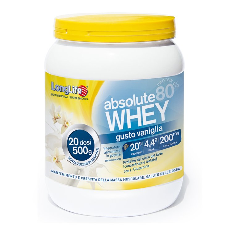 Absolute Whey 80% LongLife Vanilla Flavor 500g