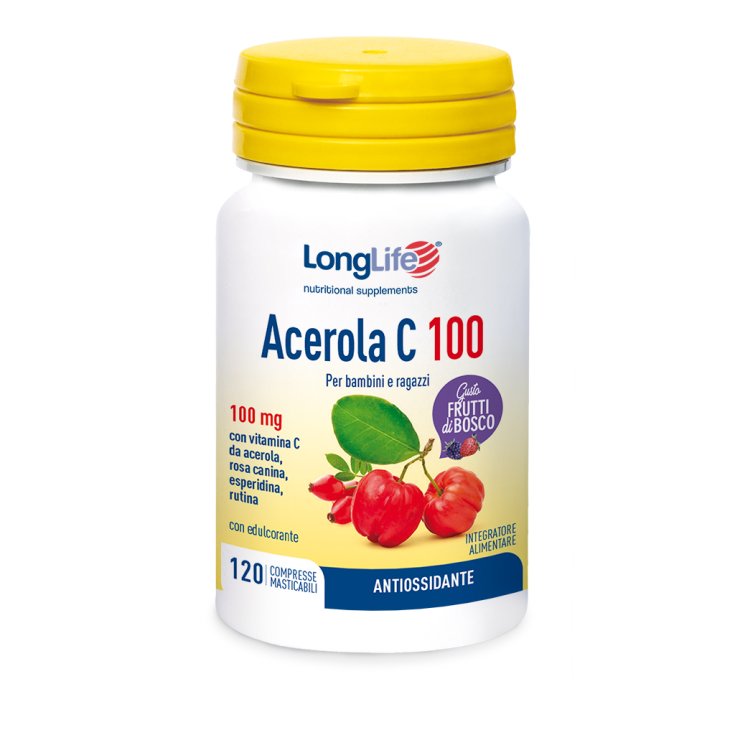 Acerola C 100 LongLife 120 Chewable Soft Fruit Tablets