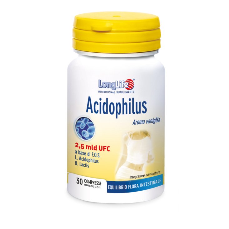Acidophilus 2,5 Mld UFC LongLife 30 Chewable Tablets Vanilla
