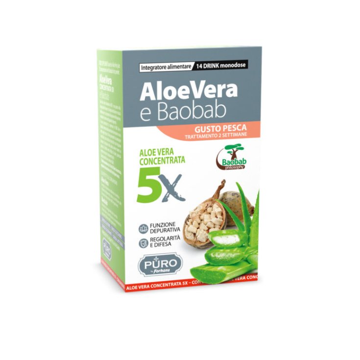 Concentrated Aloe Vera 5X And PURE Baobab By Forhans 14 Drink