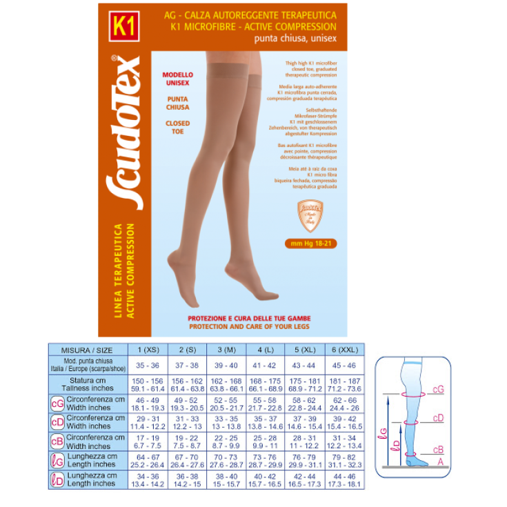 K1 Microfiber Closed Toe Stay Ups Beige ScudoTex Size 5