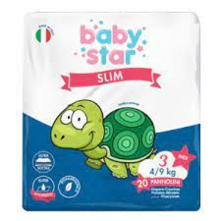 BabyStar Slim Size 3 (4-9kg) 20 Diapers