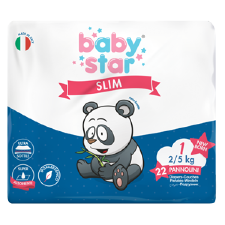 BabyStar Slim Size 1 (2-5Kg) 22 Diapers