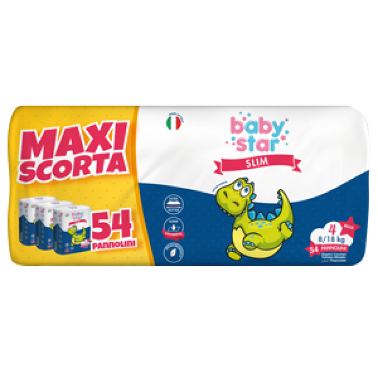 BabyStar Slim Size 4 (8-18Kg) Maxiscorta 54 Diapers
