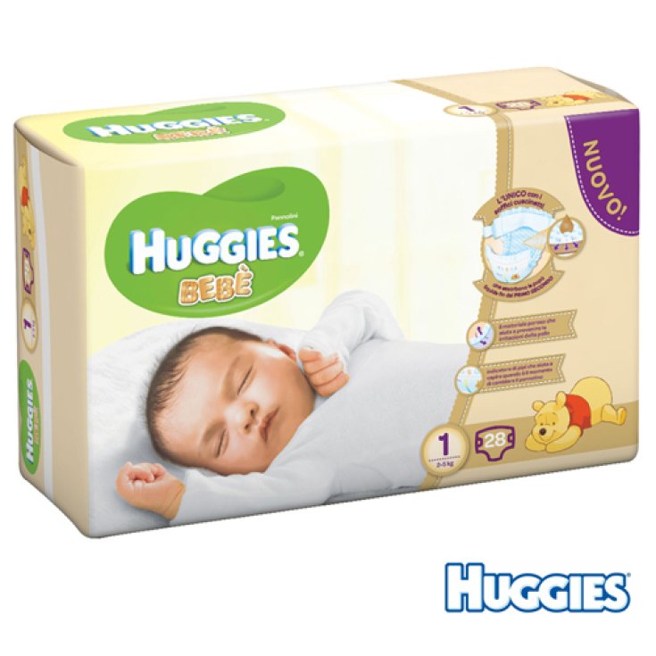 Baby Huggies 28 Extra Care Diapers Size 1