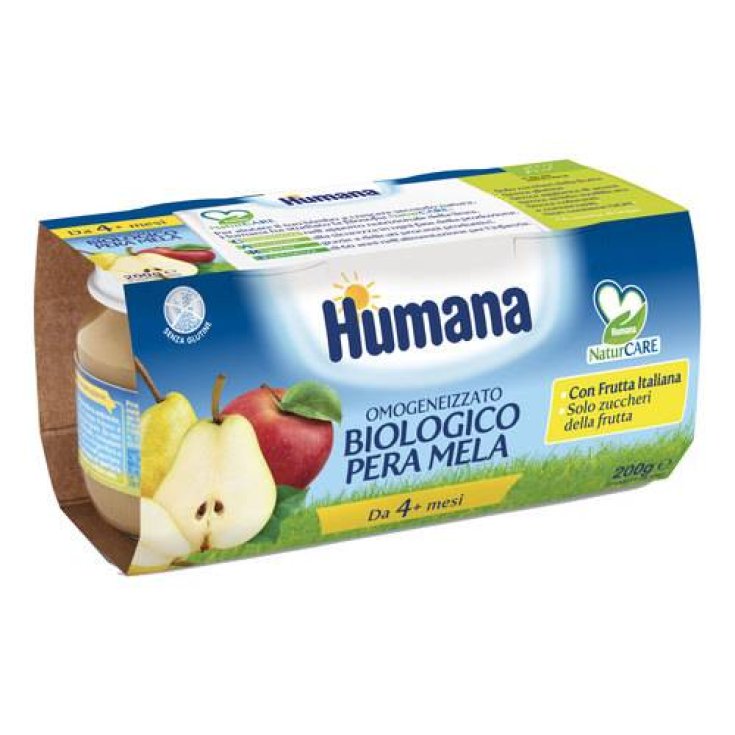 Organic Apple Pear Humana 2x100g