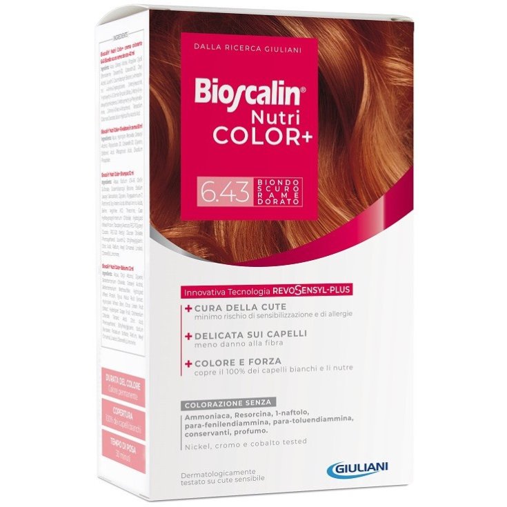 Bioscalin® NutriCOLOR + 6.43 Dark Blonde Golden Copper Giuliani 1 Coloration