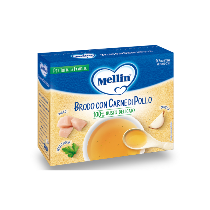 Broth With Chicken Mellin 10 Single Serving Sachets