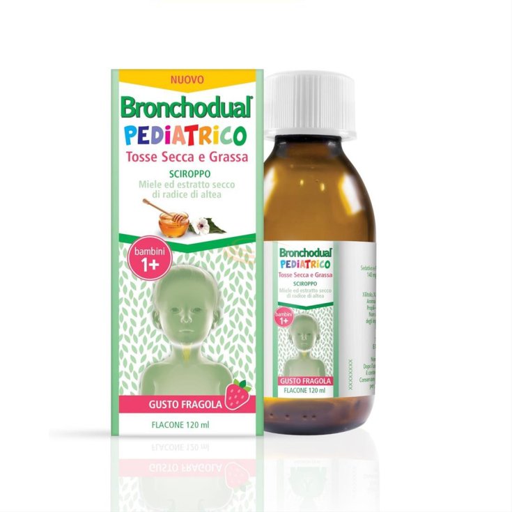 Bronchodual® Pediatric Dry And Oily Cough Syrup Strawberry Taste 120ml