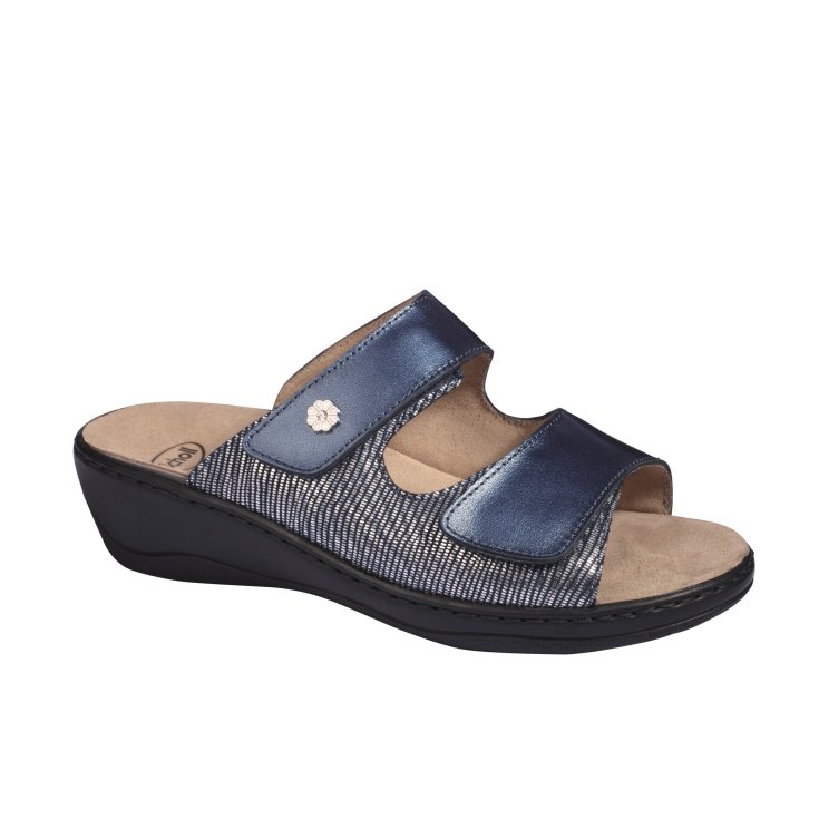 Carla Scholl® Women's Blue Memory Cushion® Slipper Size 37