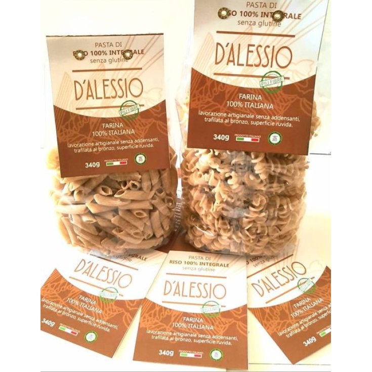 Caserecce Wholemeal Rice D'Alessio 340g