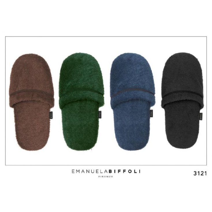 Biffoli Men's Terry Bath Slippers Assorted Colors 1 Pair