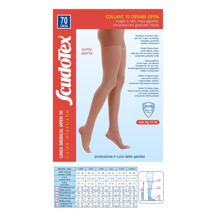 Tights 70 Open ScudoTex Skin Size 2