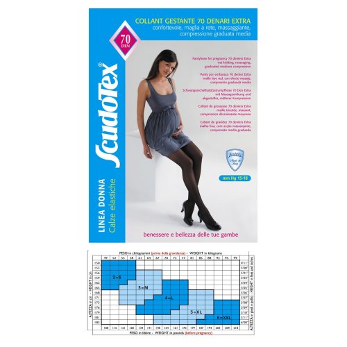 SCUDOTEX Autoreggente Super Cell Extra – Maglia A Rete 180 Denari, Compressione 23-26 MmHg - 5