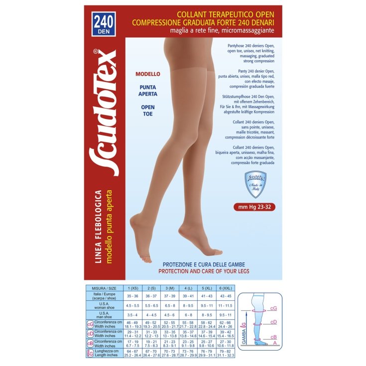 Tights Phlebological Line K1-240 Open ScudoTex Daino Size 2