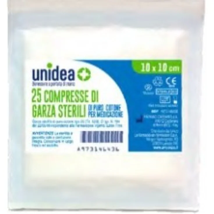 STERILE GAUZE TABLETS unidea 10x10cm 25 Tablets
