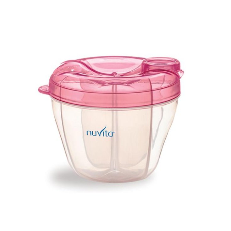 Pink Nuvita Powder Milk Dispenser Container