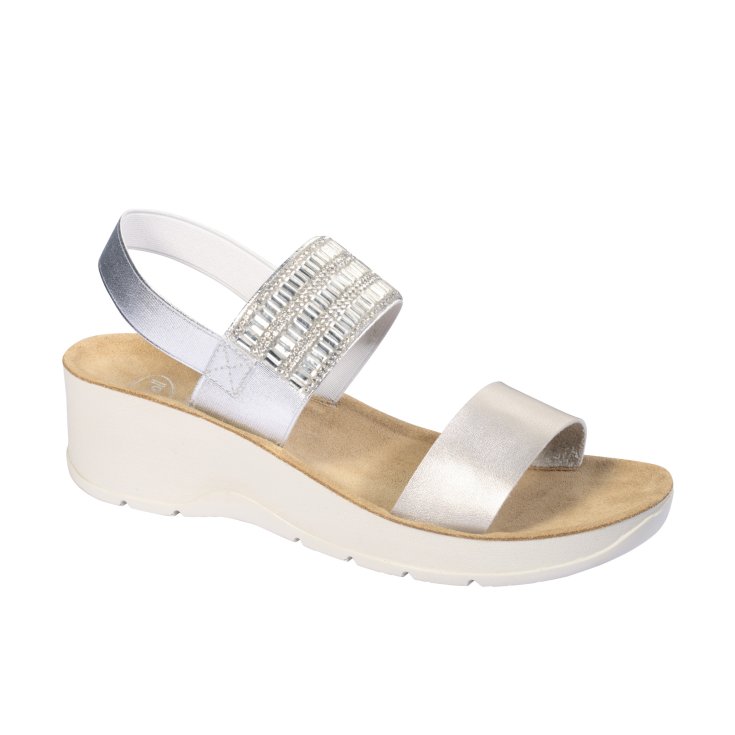Cristina Scholl® Women's Silver Memory Cushion® Sandal Size 36