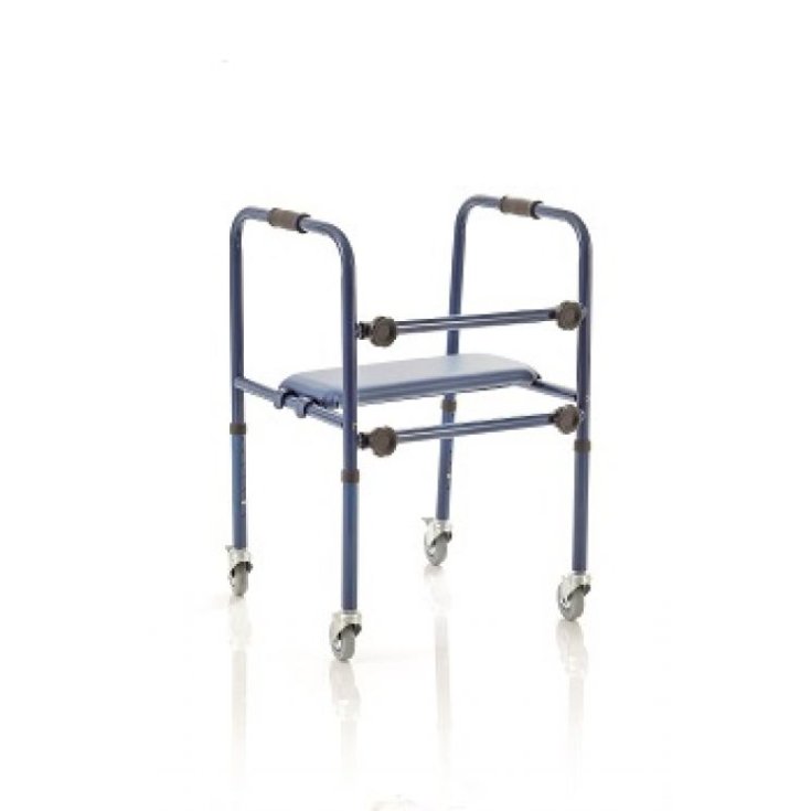 Dismountable Walker With Seat and 4 Mopedia Wheels