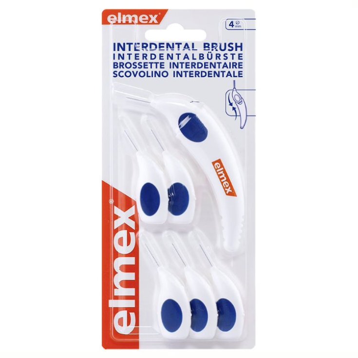 elmex® Interdental Brush 4mm 6 Heads + 1 Handle