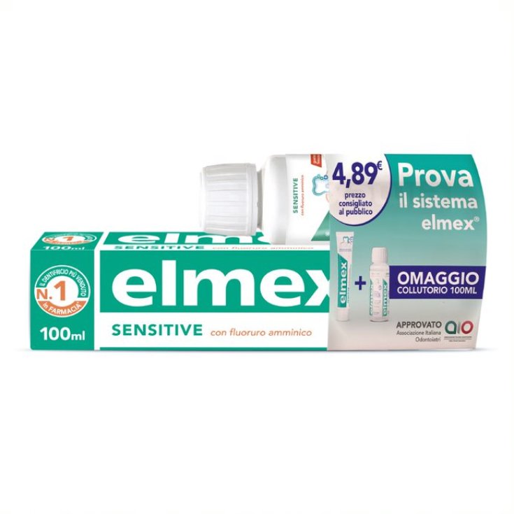 elmex® Sensitive Toothpaste + Free Mouthwash