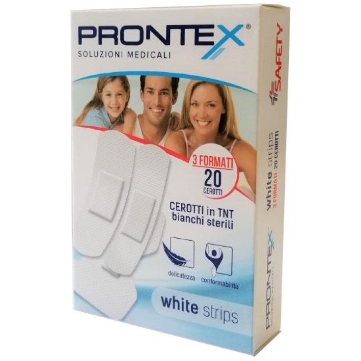 Safety Prontex White Strips White Patches 20 Assorted Patches