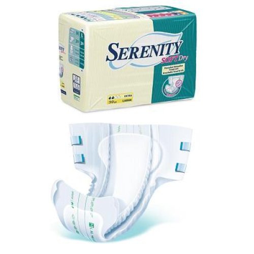 Serenity Soft Dry Super Diaper Size L 30 Pieces